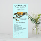  Bird Wedding Programme Programmakaart (Staand voorkant)