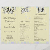  Bird White Daisy Branch TriFold Program (Voorkant)