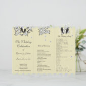  Bird White Daisy Branch TriFold Program (Staand voorkant)