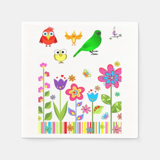 Bird Wildlife Napkin Servetten (Voorkant)