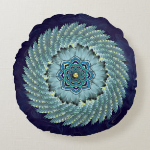 Bird Wing Lotus Mandala Round Pillow Rond Kussen