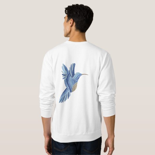 "Bird Word" esthetische Mannen T-shirt (Achterkant volledig)