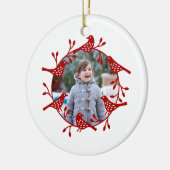 Bird Wreath Modern Scandi Foto Keramisch Ornament (Links)