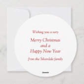 Bird Wreath Modern Scandi Fotokerstkaart Feestdagenkaart (Achterkant)