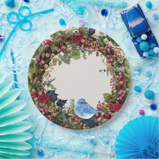 Bird & Wreath Paper Bord (Feest)