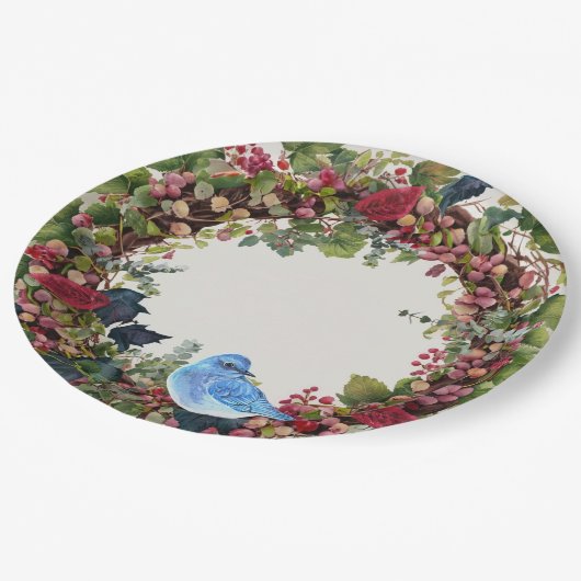 Bird & Wreath Paper Bord (Gekanteld)