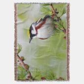 Bird yellow_blanket deken (Voorkant Verticaal)