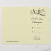  Bird Yellow & Grey TriFold Program Hoesje (Voorkant)