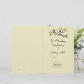  Bird Yellow & Grey TriFold Program Hoesje (Staand voorkant)