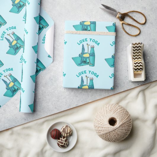 Bird Yoga Posing Cadeaupapier (Crafts)
