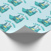 Bird Yoga Posing Cadeaupapier (Hoek)