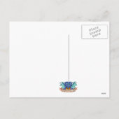 Birdbath Holiday Dragon postcard Feestdagenkaart (Achterkant)