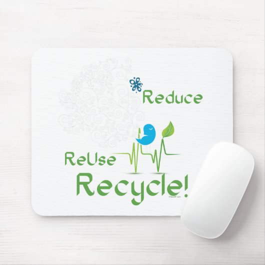 BirdBLK verkleinen Muismat (Met muis)