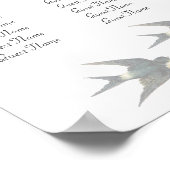 'Birdcage Bare Branch Swallow Seating Chart' Poster (Hoek)