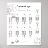 'Birdcage Bare Branch Swallow Seating Chart' Poster (Voorkant)