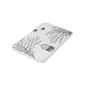 Birdcage Bare Branch Swallows Bathmat Badmat (Gekanteld)