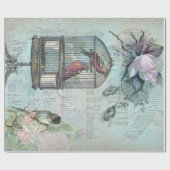 Birdcage Blossom Cadeaupapier (Vlak)