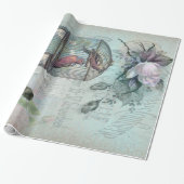 Birdcage Blossom Cadeaupapier (Uitgerold)