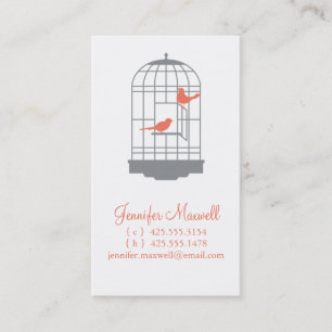 Birdcage Calling Card Contactkaartje