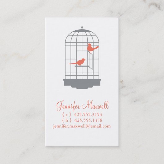Birdcage Calling Card Contactkaartje (Voorkant)