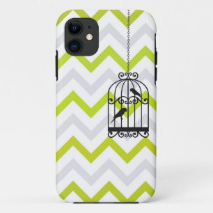 Birdcage Chevron ZigZag  Green iPhone 5 Case-Mate iPhone Case