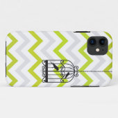 Birdcage Chevron ZigZag  Green iPhone 5 Case-Mate iPhone Case (Achterkant (horizontaal))