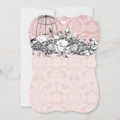 Birdcage Damask Acorn Tortelduifjes Kaart (Voorkant)