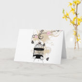 Birdcage-Kaart Kaart (Gele Bloem)