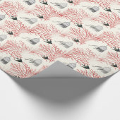 Birdcage Red Branches "fly"-pakpapier Cadeaupapier (Hoek)