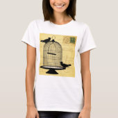 Birdcage Silhouette en handschrift T-shirt (Voorkant)