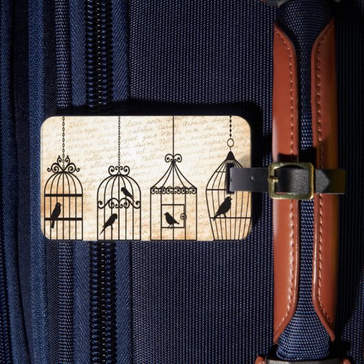 Birdcage Silhouettes Bagagelabel (Voorkant Insitu 4)