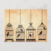 Birdcage Silhouettes Briefkaart (Voorkant)
