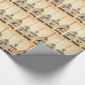 Birdcage Silhouettes Cadeaupapier (Hoek)