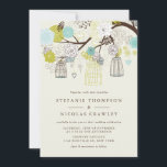 BIRDCAGES FLORAL SPRING WEDDING INVITATION KAART<br><div class="desc">BIRDCAGES FLORAL SPRING WEDDING INVITATION</div>