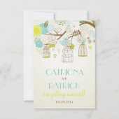  BIRDCAGES FLORAL SPRSVP-KAART RSVP KAARTJE (Achterkant)
