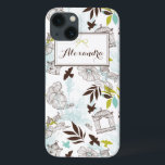 Birdcages Patroon Gepersonaliseerde iPad Mini Case<br><div class="desc">iPad mini-hoesje met vogelkooien en bloemenontwerp. Andere kleuren en soortgelijke items zijn beschikbaar.</div>