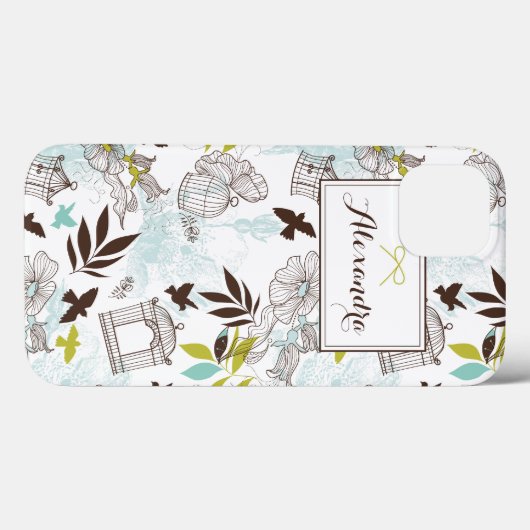 Birdcages Patroon Gepersonaliseerde iPad Mini Case (Achterkant (horizontaal))