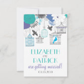  Birdcages Spring Floral RSVP-kaart RSVP Kaartje (Achterkant)