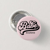 Birde Babe Custom Name Badge Button (Voorkant /achterkant)
