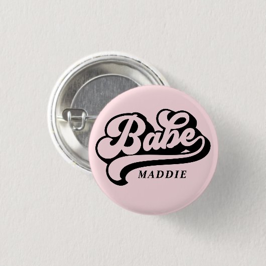 Birde Babe Custom Name Badge Button (Voorkant /achterkant)