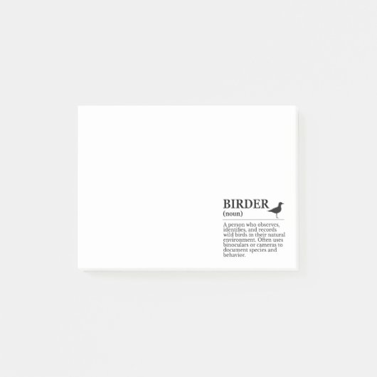 Birder definition - wild bird observer post-it® notes (Voorkant)