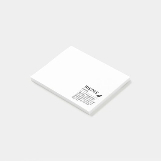 Birder definition - wild bird observer post-it® notes (Schuin)