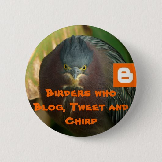 Birders die bloggen, Tweet en Chirp Ronde Button 5,7 Cm (Voorkant)