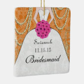 Birdesmaïde cadeautjes die je kiest voor kleuren keramisch ornament (Rechts)