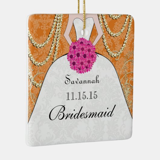 Birdesmaïde cadeautjes die je kiest voor kleuren keramisch ornament (Rechts)