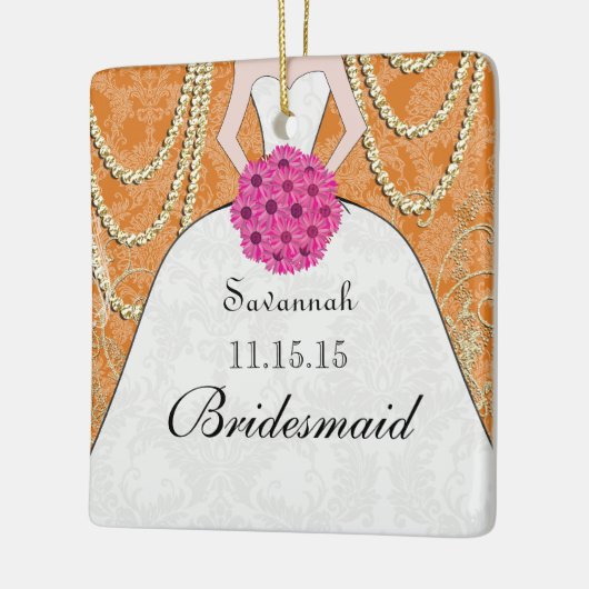 Birdesmaïde cadeautjes die je kiest voor kleuren keramisch ornament (Links)