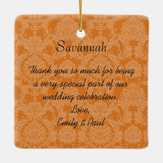 Birdesmaïde cadeautjes die je kiest voor kleuren keramisch ornament (Achterkant)