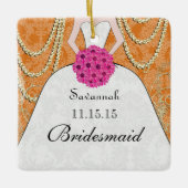 Birdesmaïde cadeautjes die je kiest voor kleuren keramisch ornament (Voorkant)