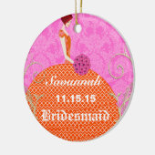 Birdesmaïde cadeautjes die je kiest voor kleuren keramisch ornament (Links)