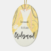Birdesmaïde cadeautjes die je kiest voor kleuren keramisch ornament (Links)